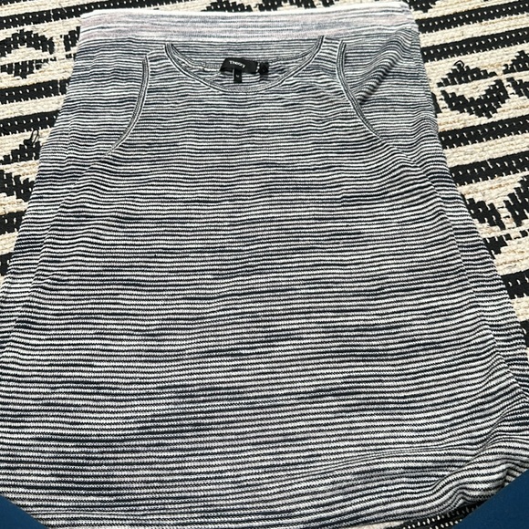 THEORY INTRELLA SPACE DYE STRIPED LINEN BLEND MAXI DRESS - Picture 2 of 2